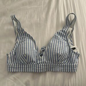 JCrew seersucker bikini top size M
